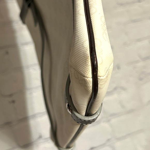 LOEWE White & Black Canvas & Leather Repeat Anagram Logo Tote Bag. - Picture 7 of 15